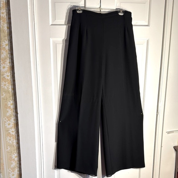 Chic Vintage JS Collections Black High-Waisted Wide Leg Pants Size 14 - Picture 1 of 8
